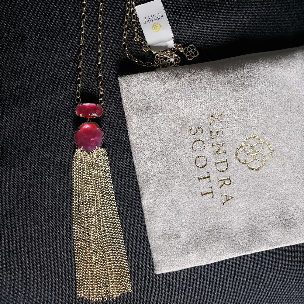 Kendra Scott Tae Pink Long Pendant Necklace